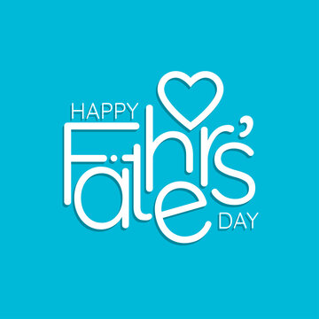 Happy fathers day. . Template for greeting card, Banner, flyer, invitation, congratulation, poster design. Vector illustration.