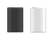 © Vlad - Power bank Mockup isolated on white background. Black and white color. Realistic.Vector illustration
