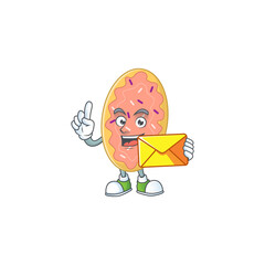 Sticker - A cartoon picture of bread bring brown envelope