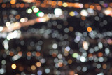 Fototapeta Miasto - Night light bokeh city scape blur. Abstract background