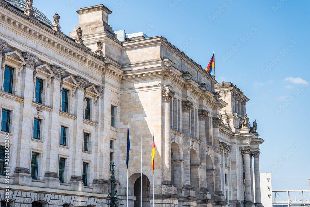 Building of the Reichstag, a historic edifice in Berlin, Germany ...