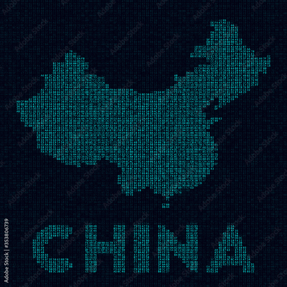 China tech map. Country symbol in digital style. Cyber map of China ...
