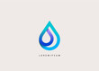 Drop Water Logo - Water Loop Vector.  Linear Gradient Logo Illustration