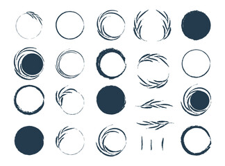 Wall Mural - vector grunge circle and frames