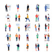
Coworking People Flat Icons Set
