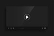 © starlineart - dark black video player template skin design