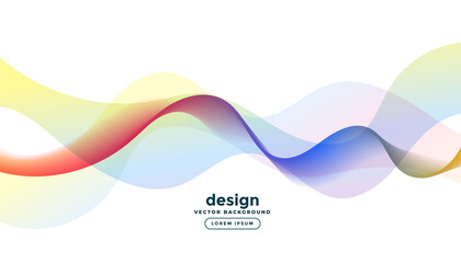 Poster - abstract colorful wave curve lines background design