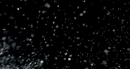 Wall Mural - falling snowflakes showcases infinite snowflakes falling over a black background. magical and myster