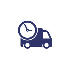 Sticker - fast delivery icon with van