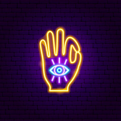 Poster - Hand Vision Neon Sign