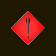 Aufkleber - Icon caution, anxiety and error. Sinal danger and warning. Warning of attention due to risk.