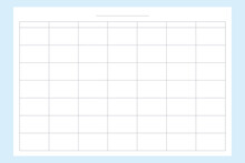 Blank Calendar Planner Template. Vector Image Of The Schedule Of The Week.