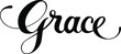 Grace - custom calligraphy text