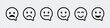 Smile face speech bubble icon. Black vector isolated emoji collection. Cutomer feedback concept.