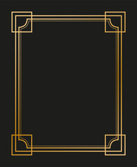 Wall Mural - Vector illustration of art deco borders and frames. Creative pattern in the style of the 1920s for your design. EPS