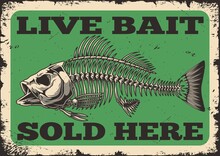 Fishing Shop Advertising Vintage Template