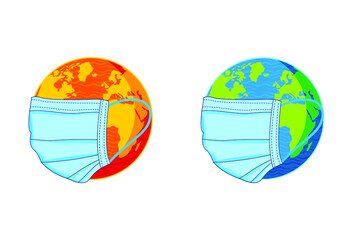 Planet Earth uses face shields to prevent the spread of the Corona virus