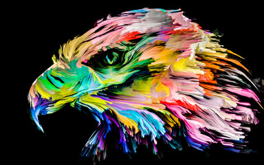 Wall Mural - Bird of Color Paint