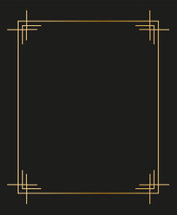 Wall Mural - Vector illustration of art deco borders and frames. Creative pattern in the style of the 1920s for your design. EPS