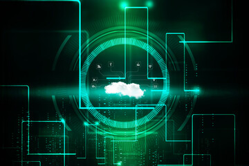 Poster - 2d illustration abstract cloud background
