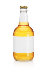 Sticker - Beer bottle isolated on white background.