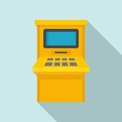 Wall Mural - Atm withdraw icon. Flat illustration of atm withdraw vector icon for web design