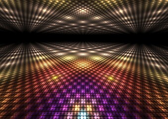 Poster - Abstract Colorful Dance Floor Background Texture