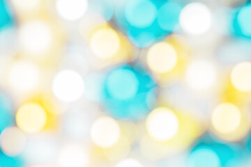  festive background of bokeh (cyan, gold, white). defocus