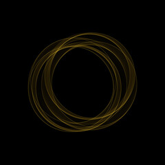 golden circle on a black background. eps 10