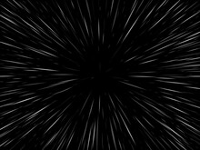 Space Speed. Abstract Starburst Dynamic Lines Or Rays. Vector Illustration