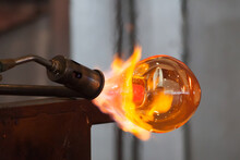 Glass Blowing With Fire