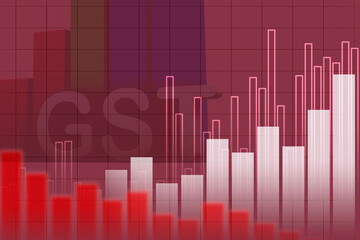 Poster - 2d rendering Stock market online business concept. business Graph