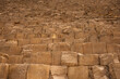 Massive limestone blocks of the great Pyramid of Giza