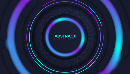 Aufkleber - modern gradient bright color. geometric background. abstract website landing page with circles illus