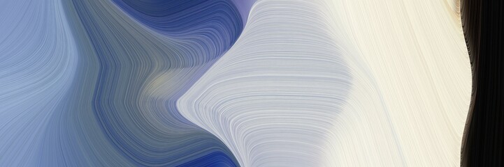 Poster - abstract moving header with light gray, very dark blue and slate gray colors. fluid curved flowing waves and curves for poster or canvas