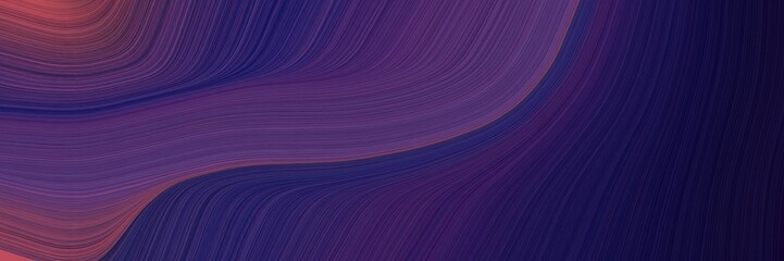 Aufkleber - abstract moving horizontal header with very dark violet, old mauve and dark moderate pink colors. fluid curved lines with dynamic flowing waves and curves for poster or canvas