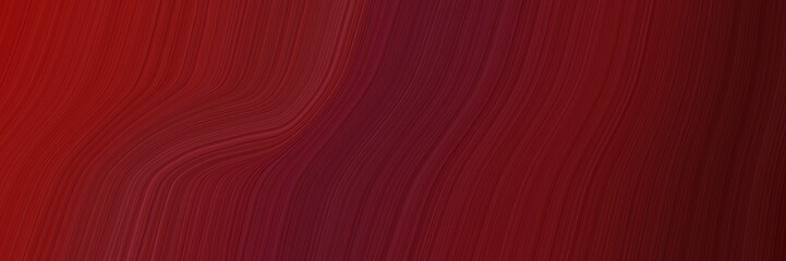 Poster - abstract surreal banner design with dark red, firebrick and very dark red colors. fluid curved lines with dynamic flowing waves and curves for poster or canvas