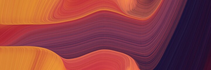 Aufkleber - abstract colorful horizontal header with moderate red, very dark blue and dark moderate pink colors. fluid curved lines with dynamic flowing waves and curves for poster or canvas