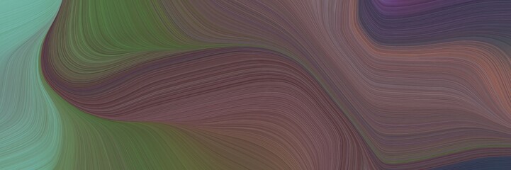 Poster - abstract surreal header design with dim gray, old mauve and cadet blue colors. fluid curved flowing waves and curves for poster or canvas