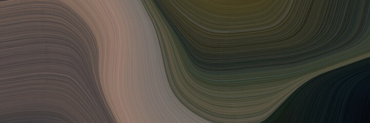 Aufkleber - abstract decorative header design with dark slate gray, gray gray and very dark green colors. fluid curved flowing waves and curves for poster or canvas