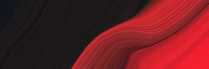 Poster - abstract moving banner design with very dark pink, crimson and dark pink colors. fluid curved flowing waves and curves for poster or canvas