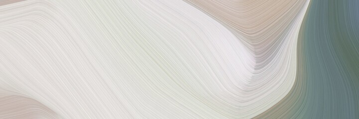 Poster - abstract dynamic horizontal header with light gray, dim gray and gray gray colors. fluid curved flowing waves and curves for poster or canvas