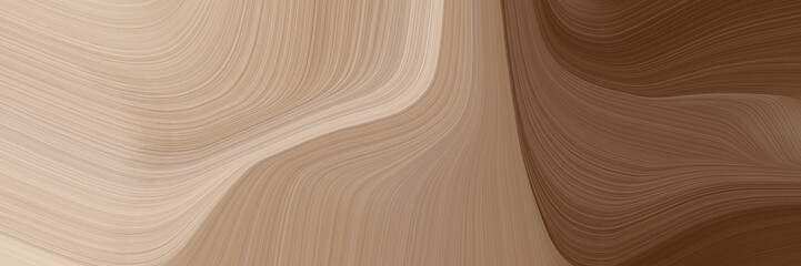 Aufkleber - abstract artistic banner with rosy brown, tan and old mauve colors. fluid curved lines with dynamic flowing waves and curves for poster or canvas