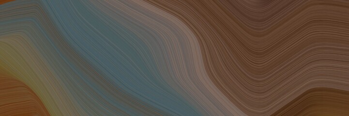 Aufkleber - abstract colorful designed horizontal header with dark olive green, old mauve and chocolate colors. fluid curved lines with dynamic flowing waves and curves for poster or canvas