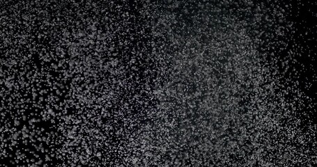 Wall Mural - winter snowfall many snow particles falling down on a dark winter night