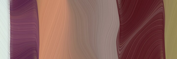 Poster - abstract colorful header design with pastel brown, dark salmon and light gray colors. fluid curved lines with dynamic flowing waves and curves for poster or canvas