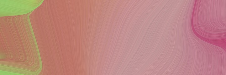 Poster - abstract surreal header with rosy brown, dark khaki and mulberry  colors. fluid curved lines with dynamic flowing waves and curves for poster or canvas