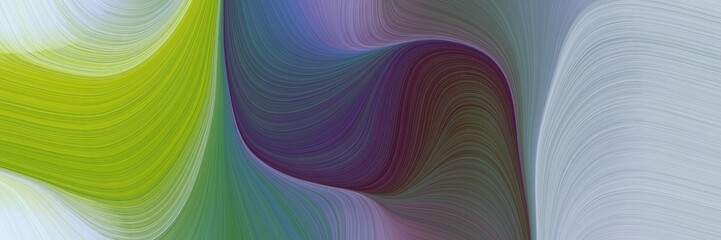 Poster - abstract modern horizontal header with ash gray, very dark violet and pastel blue colors. fluid curved lines with dynamic flowing waves and curves for poster or canvas