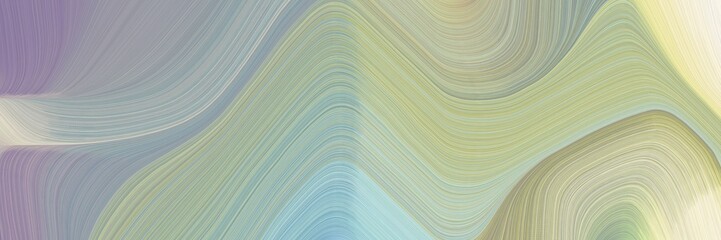 Leinwandbilder - abstract dynamic banner design with dark gray, light gray and pale golden rod colors. fluid curved flowing waves and curves for poster or canvas