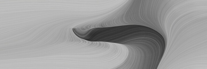 Leinwandbilder - abstract decorative banner design with dark gray, dark slate gray and dim gray colors. fluid curved lines with dynamic flowing waves and curves for poster or canvas